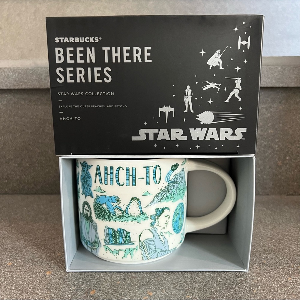 2022 DISNEY PARKS ‘STAR WARS AHCH-TO’ STARBUCKS MUG BEEN THERE SERIES, NIB